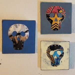 Skull Art set of 3